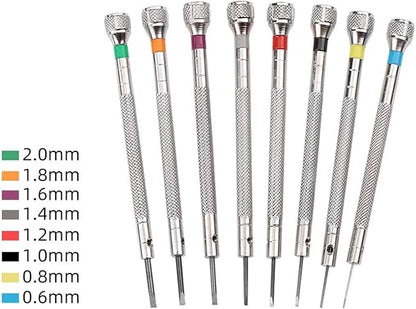 Precision Watchmakers Screwdrivers Watch Glasses Flat Blade Small Accessories Repair Screwer Tools(1.6mmFLAT)