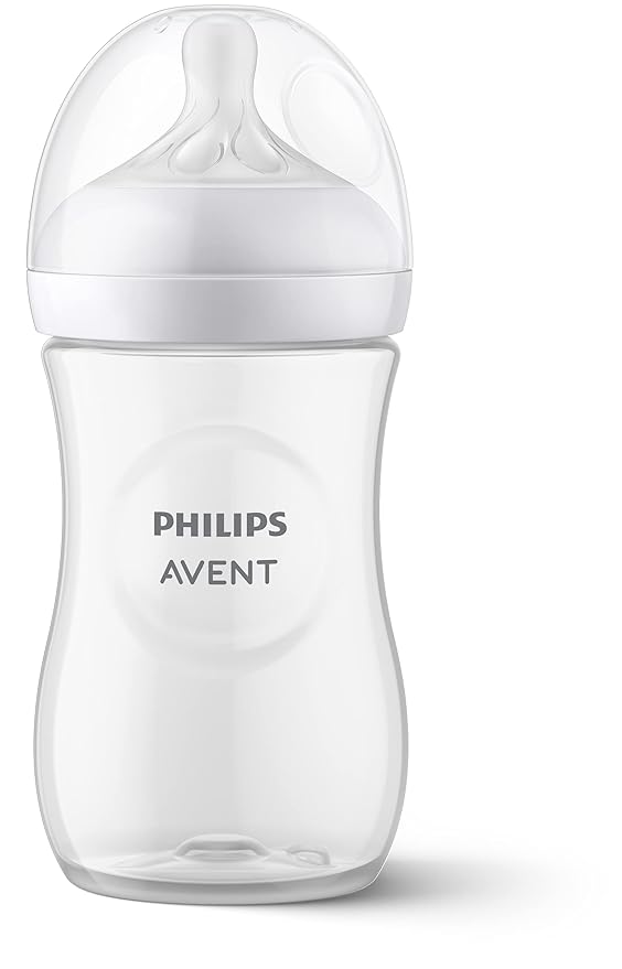 Philips AVENT Natural Baby Bottle with Natural Response Nipple, Clear, 9oz, 1pk, SCY90301