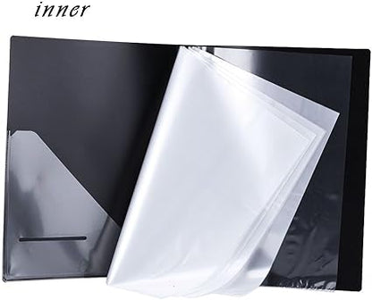 WOGOD Music Sheet File Paper Documents Storage Folder Holder Plastic.A4 Size,40 Pockets (Black)
