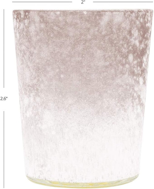 Koyal Wholesale 2.6" Tall Mauve Frosted Ombre Mercury Glass Votive Candle Holders, Set of 12, Bulk Tealight Holders