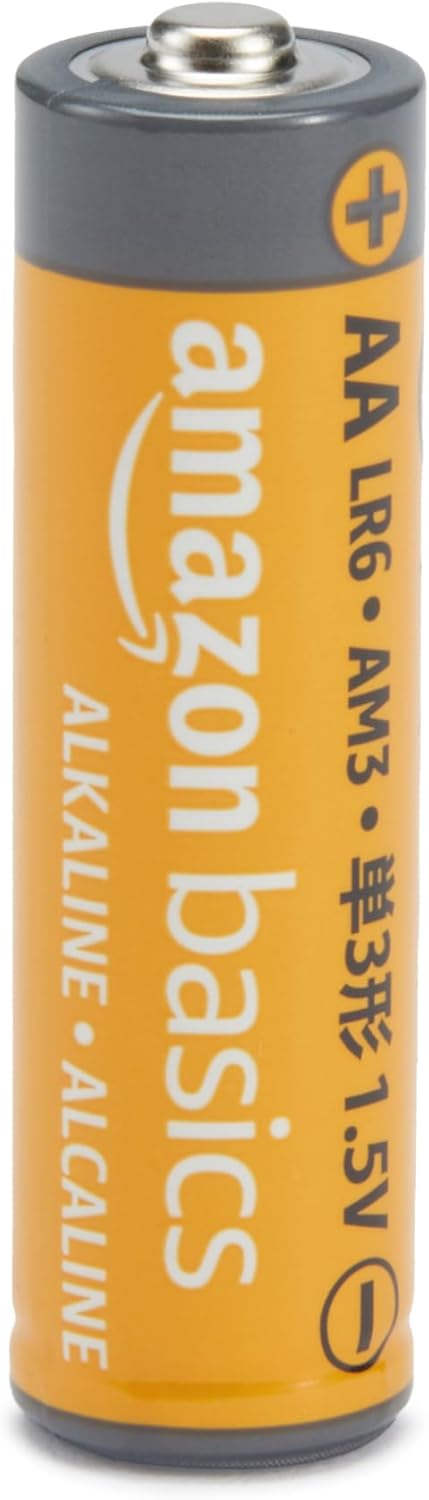 Basics 8-Pack AA Alkaline High-Performance Batteries, 1.5 Volt, 10-Year Shelf Life, Long-lasting Power