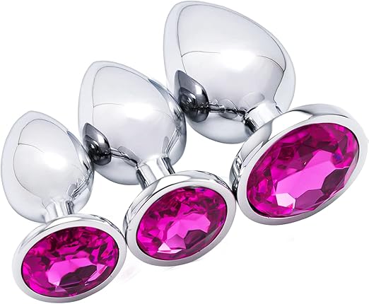 Anal Training kit Jeweled Anal Trainer Butt Plug, 3Pcs Set Sex Toys for Beginner, Butt Plug Anal Trainer Sex Toy for Woman Men Couples Large/Medium/Small, Anal Training Adult Sex Toys & Games