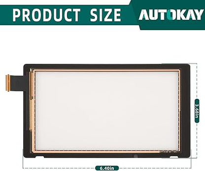 AUTOKAY Front Outer Lens LCD Touch Screen Digitizer Replacement Part (NO LCD Screen) with Opening Tool Fits for Nintendo Switch