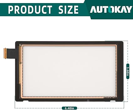 AUTOKAY Front Outer Lens LCD Touch Screen Digitizer Replacement Part (NO LCD Screen) with Opening Tool Fits for Nintendo Switch