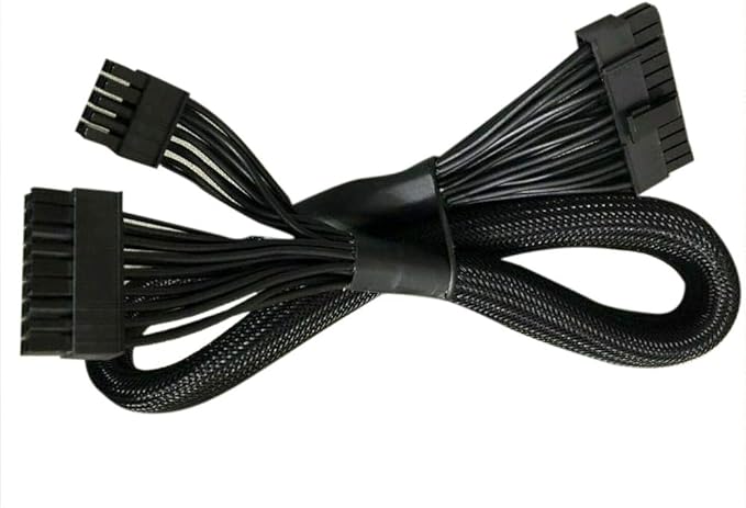 GinTai 18 PIN 10 PIN to 24 PIN Power Cable Adapter Sleeved Replacement for Corsair SF 450 SF 600 SF750 SFX 80 Plus (60cm)