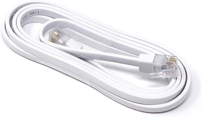 Google Replacement RJ45 Ethernet Cable, original Gigabit flat network cable for WiFi routers, 6 feet, non-retail packaging, white color (pack of 1)