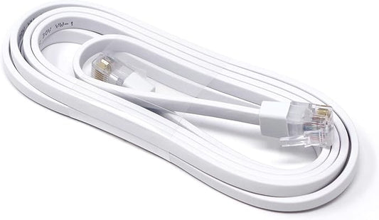 Google Replacement RJ45 Ethernet Cable, original Gigabit flat network cable for WiFi routers, 6 feet, non-retail packaging, white color (pack of 1)