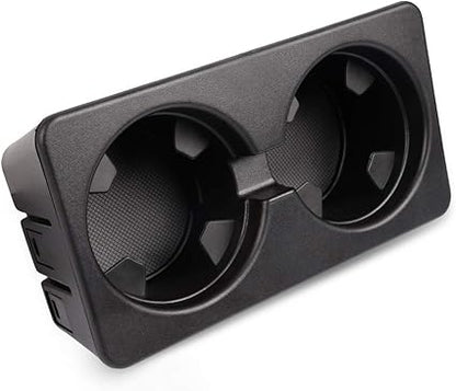 Dual Cup Holder Insert Compatible for Cadillac GMC Replacement for Chevy 07-14 Front Floor Part 19154712
