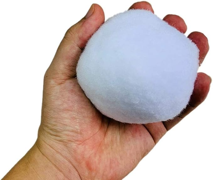 Supoice 50 Pack Snow Balls for Kids 3 Inch Large Snow Fight Balls Christmas & Winter Holiday Realistic Fake Snow Toys for Indoor, Outdoor Snow Fight, Toss Game