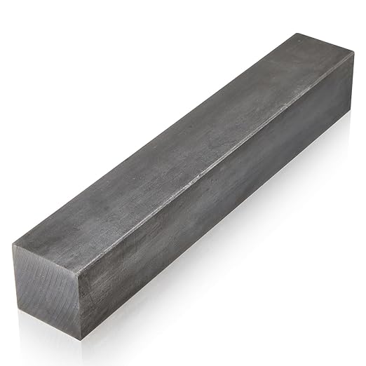 Shimeyao 1 Pcs 2" x 2"x 12" Square Steel Bar, A36 Mild Steel, Hot Rolling Square Bar for DIY Projects, Home Improvement or Industrial Settings