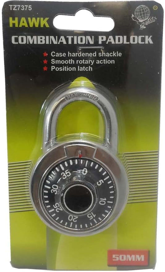 ToolUSA 2 Inch Combination Padlock For Locker Or Lock Box: LOCK-07375