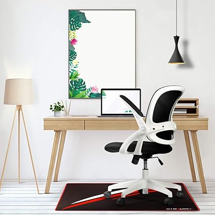 GTRACING Gaming Chair Mat for Hardwood Floor 47 x 39 inch Office Computer Gaming Desk Chair Mat for Hard Floor Red,Small Size