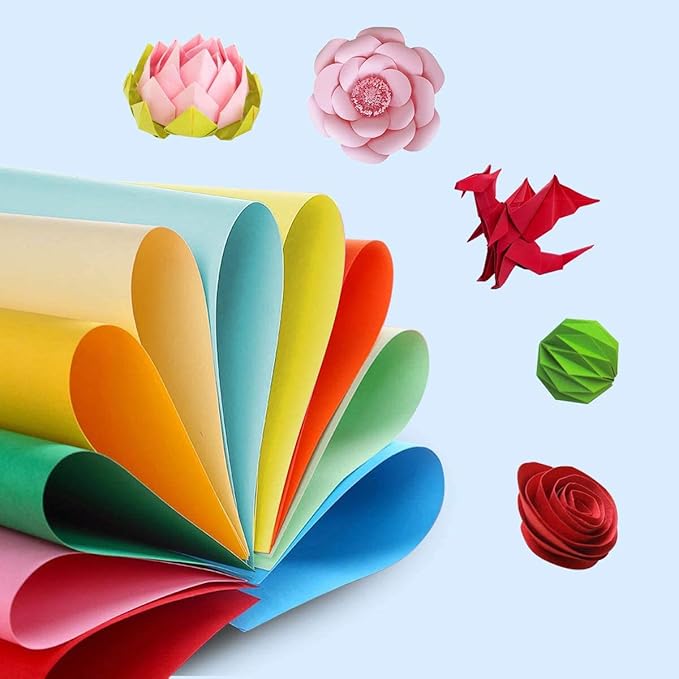 Color A4 Paper, 100 Pcs A4 DIY Craft Origami Paper for Coloured Printer Paper, DIY Arts, Crafts, Paper Cutting(10 Colors)