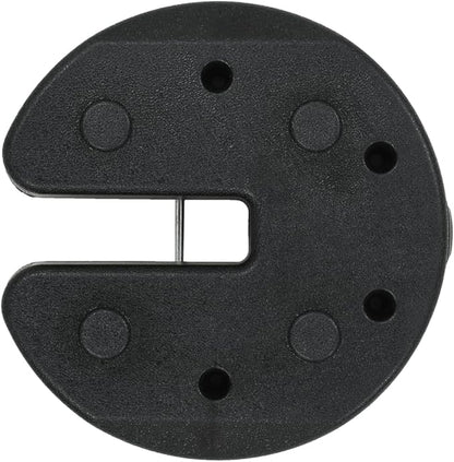 4 pcs Gazebo Weight Plates Black for Gazebos, Party Tents, Outdoor Parasols, Concrete Inside, Suitable for 1.2" Tube, Weight (Each) 7.2 lb, Dimensions 8.7" x 2"