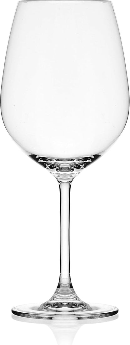 Mikasa Lana Bordeaux Red Wine Glasses, Set of 4, 22 Ounce, Clear