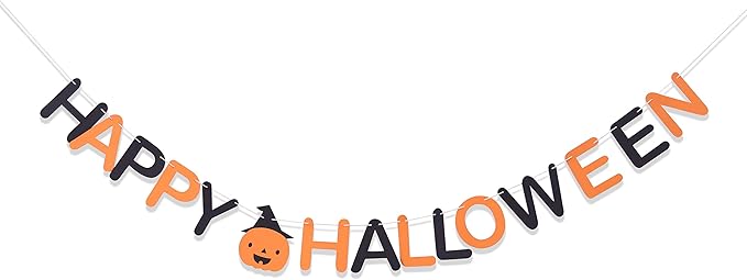 Happy Halloween Banner - Halloween Party Decorations,halloween Decor Banner,halloween Backdrop Black Orange,fall Decor