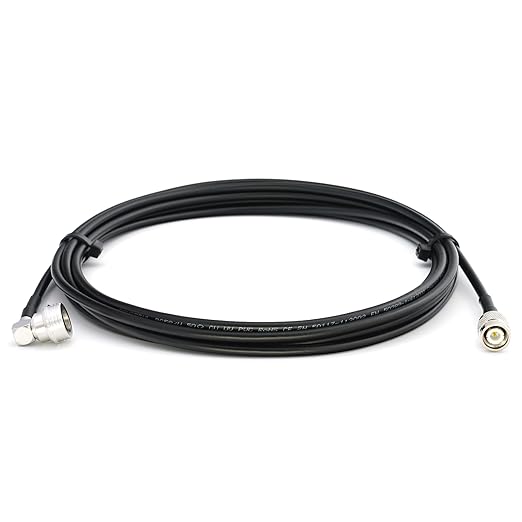 QN Male to TNC Male Extension Cable 6m  19.7ft Jumper QN to TNC Male Coax Low Loss RG58 RF Black Coaxial Cable