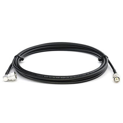 QN Male to TNC Male Extension Cable 6m  19.7ft Jumper QN to TNC Male Coax Low Loss RG58 RF Black Coaxial Cable