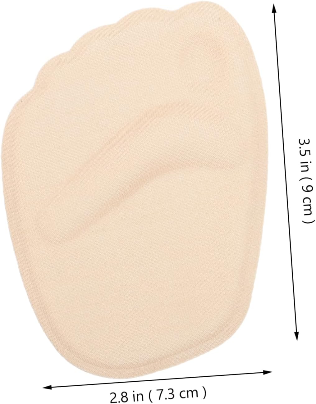 Healeved 2pcs Forefoot Gel Pads for Women Soft Metatarsal Cushions Non- of Foot Inserts for High Heels Beige Comfortable Foot Support