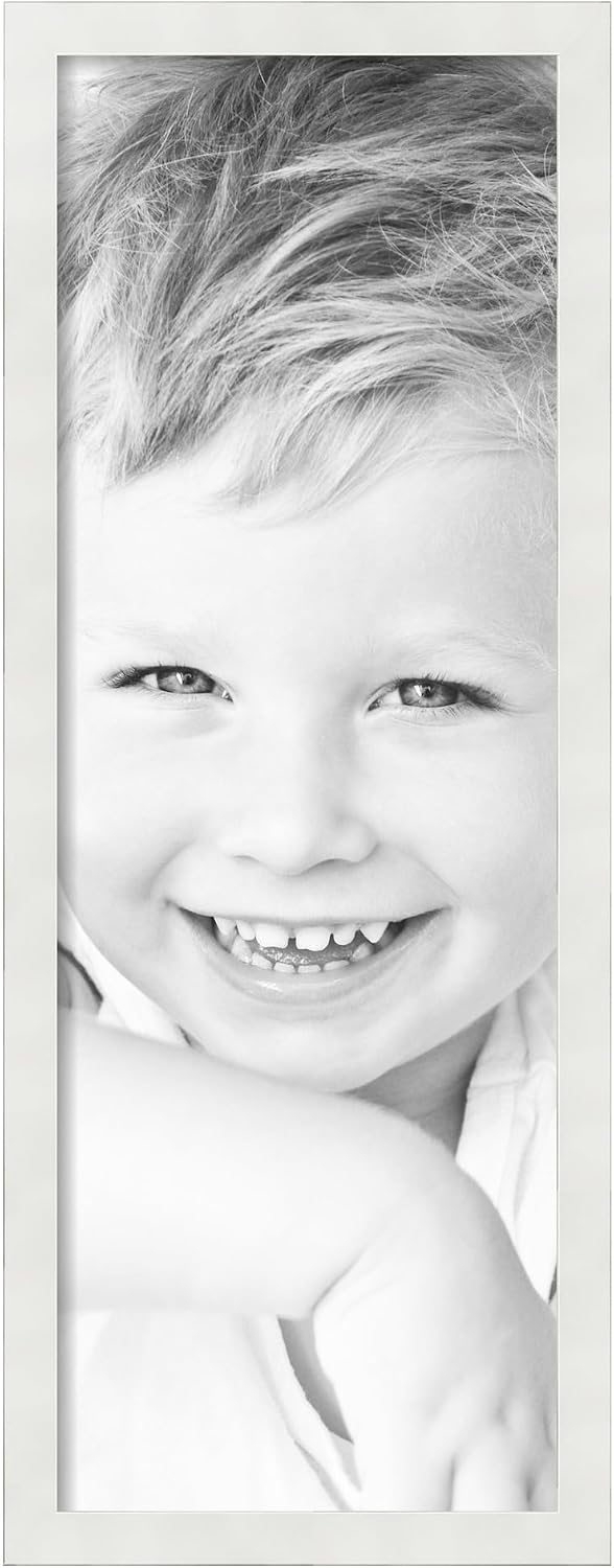 ArtToFrames 12x34 Inch White Picture Frame, This 1.25 Inch Custom Poster Frame is Soft White - Comes with Economy Acrylic and Corrugated Backing (2WOM5179-12x34)