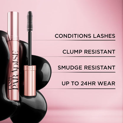 L'Oreal Paris Makeup Voluminous Lash Paradise Mascara, Voluptuous Volume, Intense Length, Feathery Soft Full Lashes, No Flaking, Smudging or Clumping, Latte Brown, 0.28 Fl Oz ( open box )