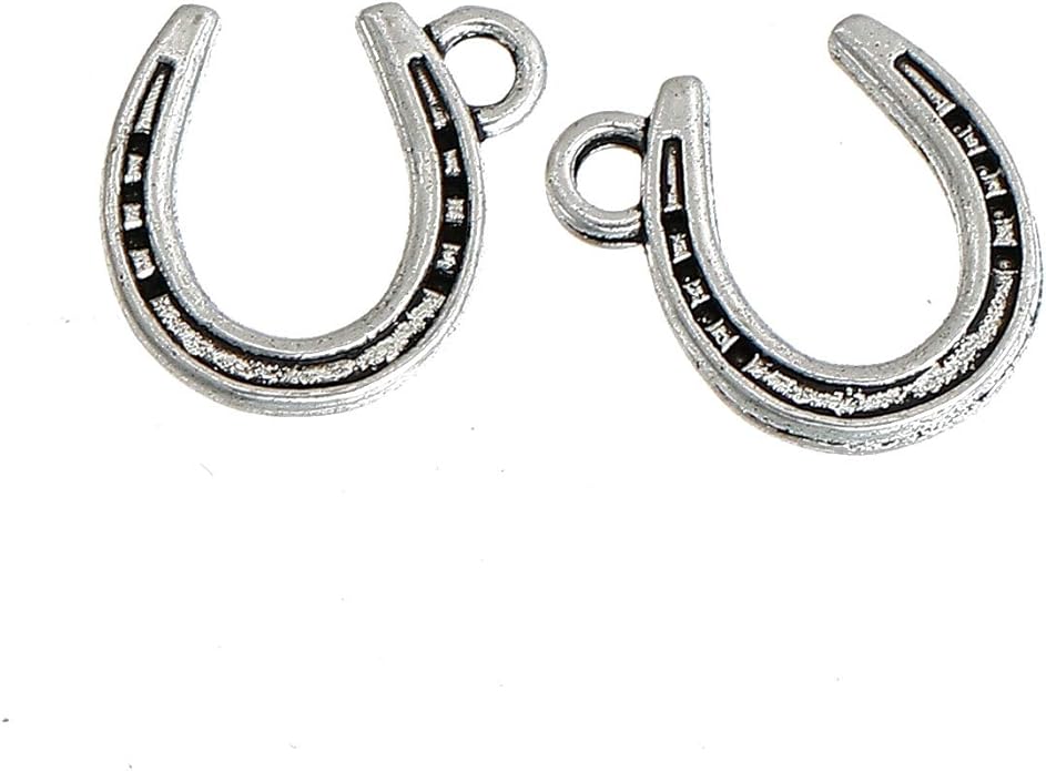 JGFinds Western Lucky Horseshoe Charms for Western Jewelry Making, Bulk 95 Pack - DIY Horseshoe Charms for Necklace, Earring Making or Country Charm Keychain