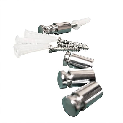 FixtureDisplays 4 PCS 12" Nomininal (716" Actual) X 1316" Sign Standoff Screws Wall Standoff Mounts Glass Acrylic Advertising Nails 19741-Stand Off-NPF