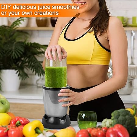Replacement Mug Cup,Tall  Short Cup Mug Replacement Parts for 250W Magic Blender Juicer Transparent(Tall)