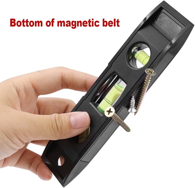 Magnetic Torpedo Level, Spirit Level 3 Bubble Level Torpedo Magnetic Level Bubble Measuring Tool (6 inch)