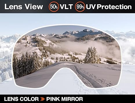 Compatible Replacement Lens for Smith IO Snow Goggles Mirror type