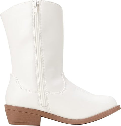 Bebe Girls' Cowboy Boots - Classic Western Country Cowgirl Boots - Mid Calf Riding Shoes for Toddlers Little and Big Girls