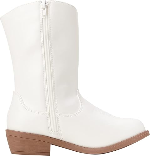 Bebe Girls' Cowboy Boots - Classic Western Country Cowgirl Boots - Mid Calf Riding Shoes for Toddlers Little and Big Girls