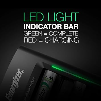Energizer Recharge Universal Battery Charger with AA, AAA, C, D, 9V Compatibility