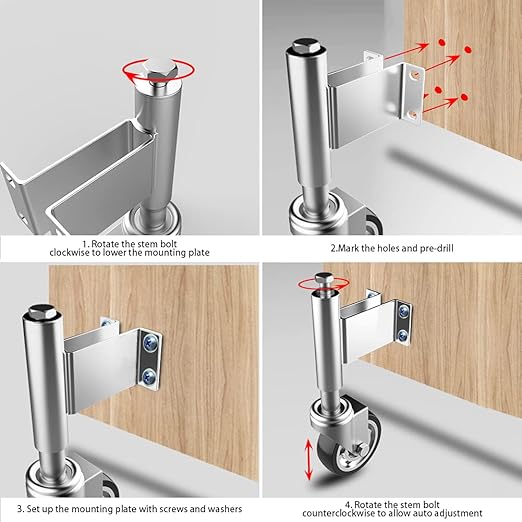 Spring Loaded Gate Casters 5 Heavy Duty Gate Caster Wheels with Hardware 400 Lbs Load Capacity