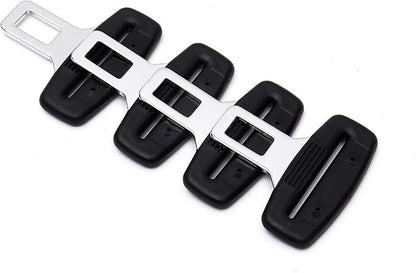 4pcs Car Seat Belt Clips, Car Seat Belt Insert Metal Tongue, Seat Safety Belt Buckle Auto Metal Seat Belt Clip, Universal for Most Vehicle. (Black)