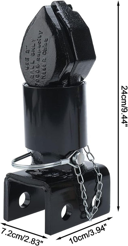 YaeMarine 2" Dia Ball 7000LBS Adjustable Channel-Mount Trailer Coupler with Bolts and Nuts