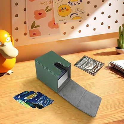 Green Card Box,Deck Box,Card Deck Box,Playing Card Case for Trading Card Box,Magic Deck Box,Playing Card Box,Playing Cards,Business Card Box,Collector Booster Box,Deck Box Cards