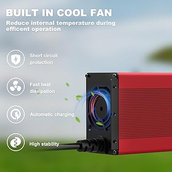 48 Volt Golf Cart Battery Charger for EZGO, 15 Amp Trickle Charge Smart Golf Cart Charger, 4-6H Full Charge Portable Golf Cart Charger for Lead Acid Battery, AGM, Gel