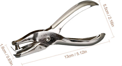 Tyenaza Hole Punching Plier, Nickel Plating Process Burrs Free Silvery Comfortable Handle Portable Punch Tool for Craft Projects