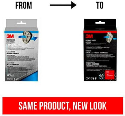 3M Organic Vapor Performance Cartridge, 3 Pairs, For Use With 3M 6000, 6500  7500 Series Facepieces, NIOSH-APPROVED OV For Use Against Certain Organic Vapors, Easy-To-Attach Design (6001P3-DC)