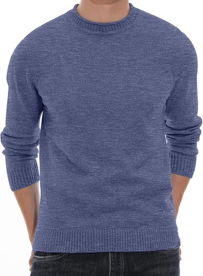 Sailwind Men's Crewneck Sweater Soft Casual Sweaters for Men Classic Pullover Sweaters with Ribbing Edge