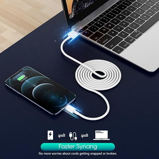 iPhone Charger,Extra Long 1 Pack 10FT Lightning Cable Cube i Phone 12 Charger Charging Transfer Cord Cable with USB Plug Wall Charge Block Travel Adapter for iPhone 14/13/12/11/SE2022/8/7/XS/XR/X/iPad