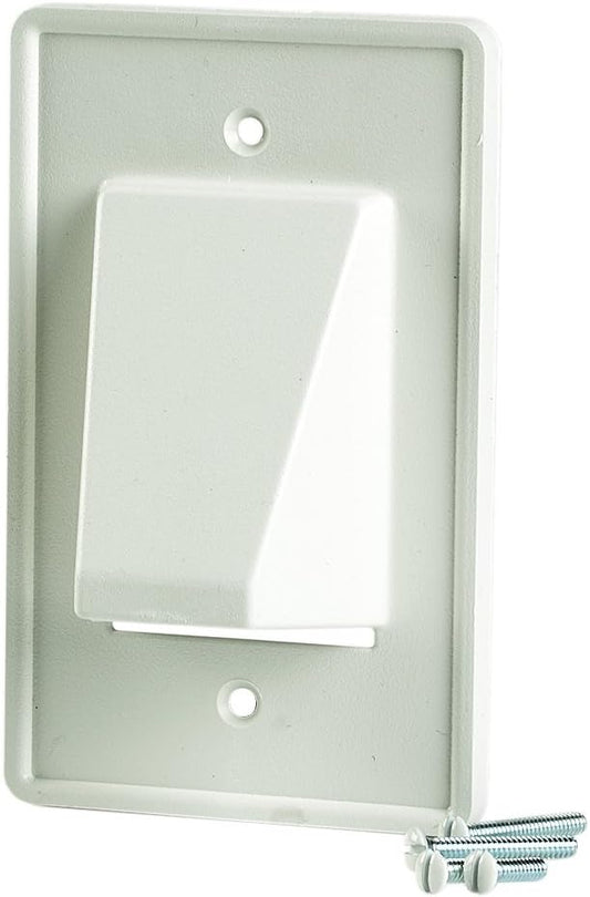 MAS Single Gang Reversible Low-Voltage Cable Entrance Plate