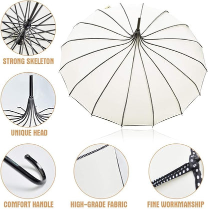 VIVISKY (TM) old-fashioned pagoda roof parasol sunshade by Ivory