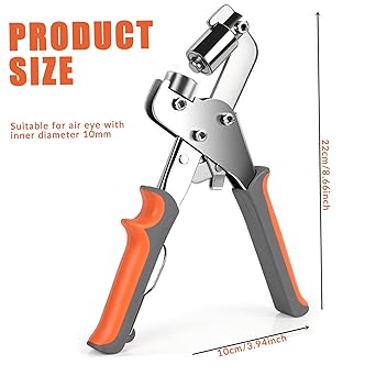 Grommet Tool, Handheld Hole Punch Pliers Iron Grommet Hand Press Machine Manual Puncher Inside Diameter 561012mm Eyelets Puncher for Fabric Paper Banner Maker Tool