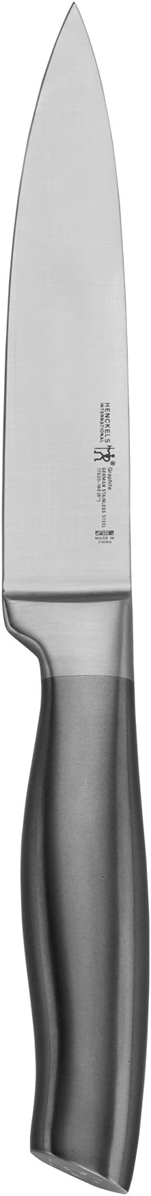 HENCKELS Graphite Razor-Sharp 6-inch Utility Knife, Small Carving Knife German Engineered Informed by 100 Years of Mastery, Gray