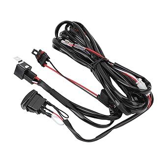 DC12V Rear Lights Wiring Harness Kit 180W 16AWG 2 Lead UTV Taillight Wiring Harness with Relay and for Pulse Bus Bar