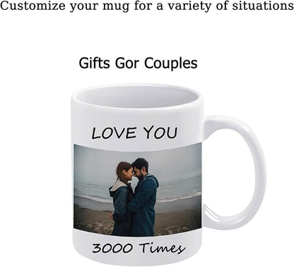 Custom Text Image Mug, Personalized Coffee Mug, Mug Warmer as Gift for Work, Business and Travel Coffee Mug Cup for Mother Mother's Day, Gift for Girlfriend in Valentine's Day (Wine)