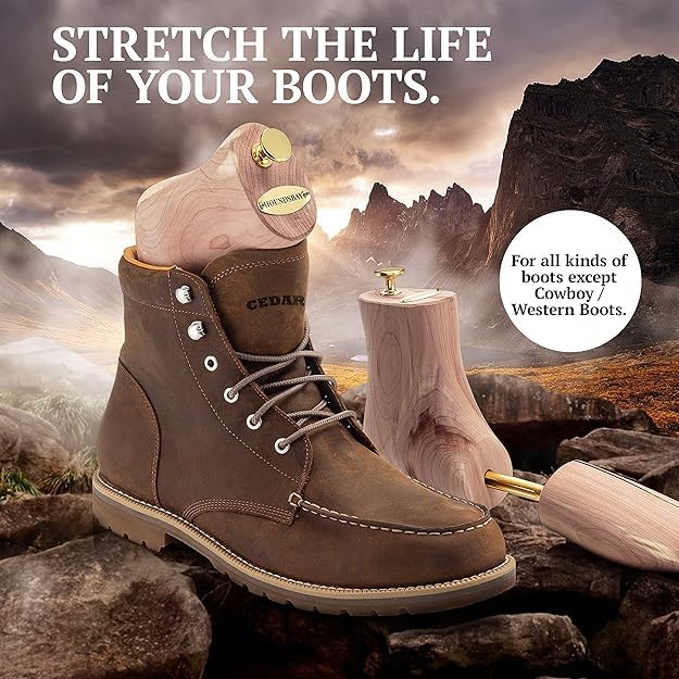 Boot Trees, Cedar Boot Tree for Men, Shoe Tree for Boots, Boot Stretcher & Shaper