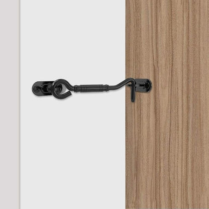 Homlux Heavy Duty Latch Lock Sliding Door Matte Black Privacy Barn Door Latch for Garage Gates and Shed Doors 1PCS